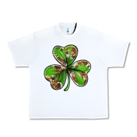 White Cowhide leopard shamrock 4th of july Urban Heavy Tee - Neo Western