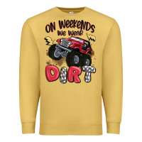 Antique Gold on weekends we wear dirt Premium Sweatshirt - MaliasSmallBusiness