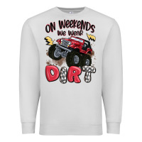 Dove Grey on weekends we wear dirt Premium Sweatshirt - MaliasSmallBusiness