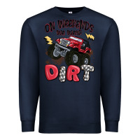 Navy on weekends we wear dirt Premium Sweatshirt - MaliasSmallBusiness