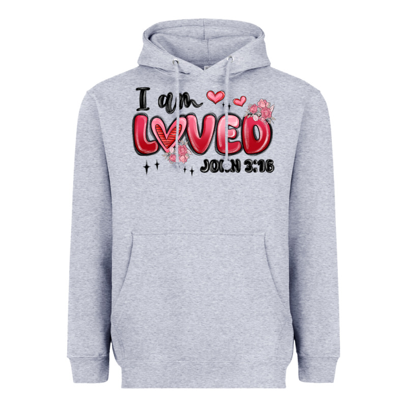 I Am Loved John 3 16 Heavyweight Hoodie by MaliasSmallBusiness | Teevron