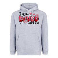 Heather Grey i am loved john 3 16 Heavyweight Hoodie - MaliasSmallBusiness