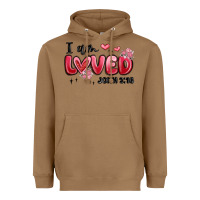 Toasted Coconut i am loved john 3 16 Heavyweight Hoodie - MaliasSmallBusiness