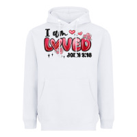 White i am loved john 3 16 Heavyweight Hoodie - MaliasSmallBusiness