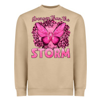 Mushroom Stronger Than The Storm Breast Cancer Heavyweight Sweatshirt - texasbilliewilder