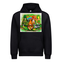 Black st patricks day gnomies with truck Urban Hoodie - NancyCooperArtShop