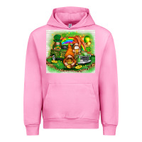 Fuchsia Pink st patricks day gnomies with truck Urban Hoodie - NancyCooperArtShop