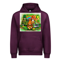 Mauve Wine st patricks day gnomies with truck Urban Hoodie - NancyCooperArtShop
