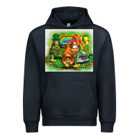 Navy st patricks day gnomies with truck Urban Hoodie - NancyCooperArtShop