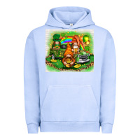 Pigment Grape Ice st patricks day gnomies with truck Urban Hoodie - NancyCooperArtShop