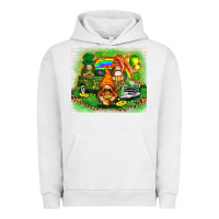 Pigment Lunar Rock st patricks day gnomies with truck Urban Hoodie - NancyCooperArtShop