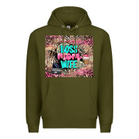 Army Green boss mom wife Premium Hoodie - LillyAllenDesigns