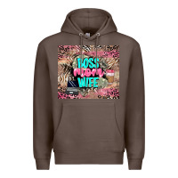 Coffee boss mom wife Premium Hoodie - LillyAllenDesigns