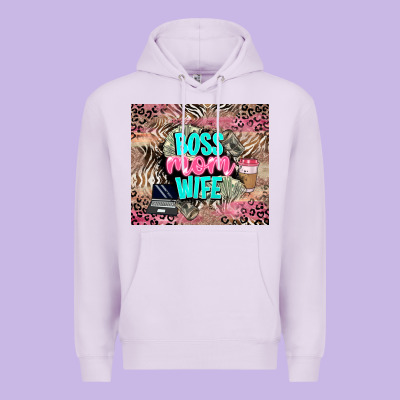 Boss Mom Wife Premium Hoodie Designed By Lillyallendesigns