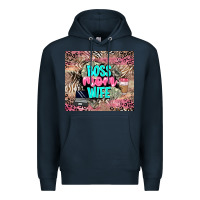 Navy boss mom wife Premium Hoodie - LillyAllenDesigns