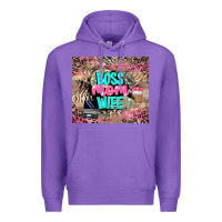 Purple boss mom wife Premium Hoodie - LillyAllenDesigns