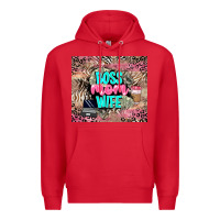 Red boss mom wife Premium Hoodie - LillyAllenDesigns