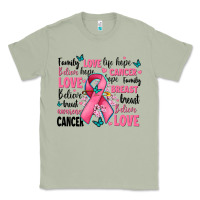 Matcha breast cancer ribbons with cancer words Classic Tee - AdoDesignShop