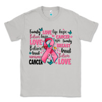 Moon Dust breast cancer ribbons with cancer words Classic Tee - AdoDesignShop