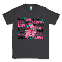 Smoke breast cancer ribbons with cancer words Classic Tee - AdoDesignShop