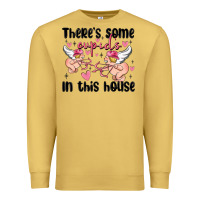 Antique Gold there's some cupid's in this house Premium Sweatshirt - MaliasSmallBusiness