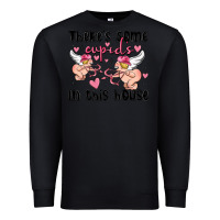 Black there's some cupid's in this house Premium Sweatshirt - MaliasSmallBusiness