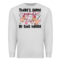 Dove Grey there's some cupid's in this house Premium Sweatshirt - MaliasSmallBusiness