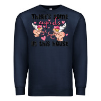 Navy there's some cupid's in this house Premium Sweatshirt - MaliasSmallBusiness