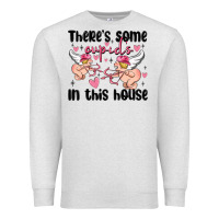 Oatmeal Heather there's some cupid's in this house Premium Sweatshirt - MaliasSmallBusiness
