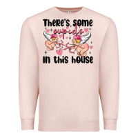 Pale Pink there's some cupid's in this house Premium Sweatshirt - MaliasSmallBusiness
