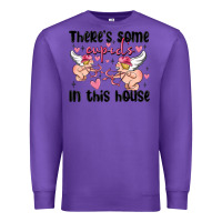 Purple there's some cupid's in this house Premium Sweatshirt - MaliasSmallBusiness