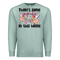 Seafoam there's some cupid's in this house Premium Sweatshirt - MaliasSmallBusiness