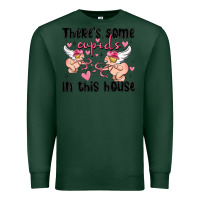 Sports Green there's some cupid's in this house Premium Sweatshirt - MaliasSmallBusiness