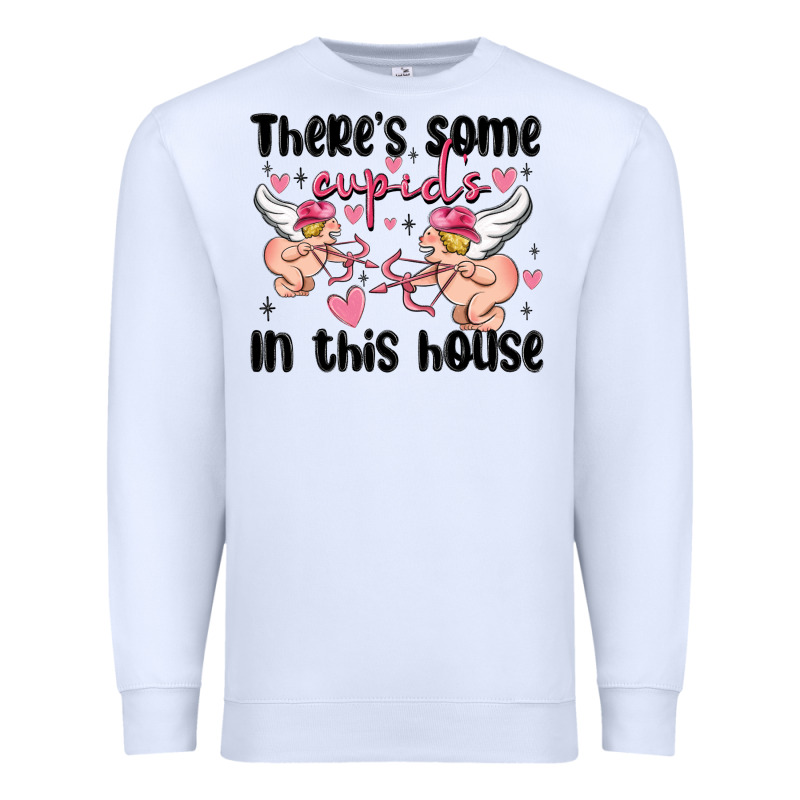 There's Some Cupid's In This House Premium Sweatshirt by MaliasSmallBusiness | Teevron