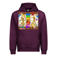 Mauve Wine best teacher ever Urban Hoodie - NancyCooperArtShop