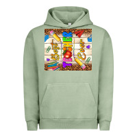 Pigment Oil Green best teacher ever Urban Hoodie - NancyCooperArtShop