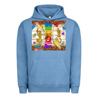 Pigment Pebble Blue best teacher ever Urban Hoodie - NancyCooperArtShop