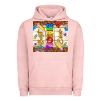 Pigment Salmon best teacher ever Urban Hoodie - NancyCooperArtShop