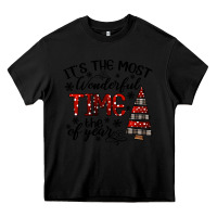 Black IT THE MOST WONDERFUL TIME the of year Heavy Core Tee - CowhideDigitalArt
