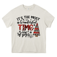 Cream IT THE MOST WONDERFUL TIME the of year Heavy Core Tee - CowhideDigitalArt