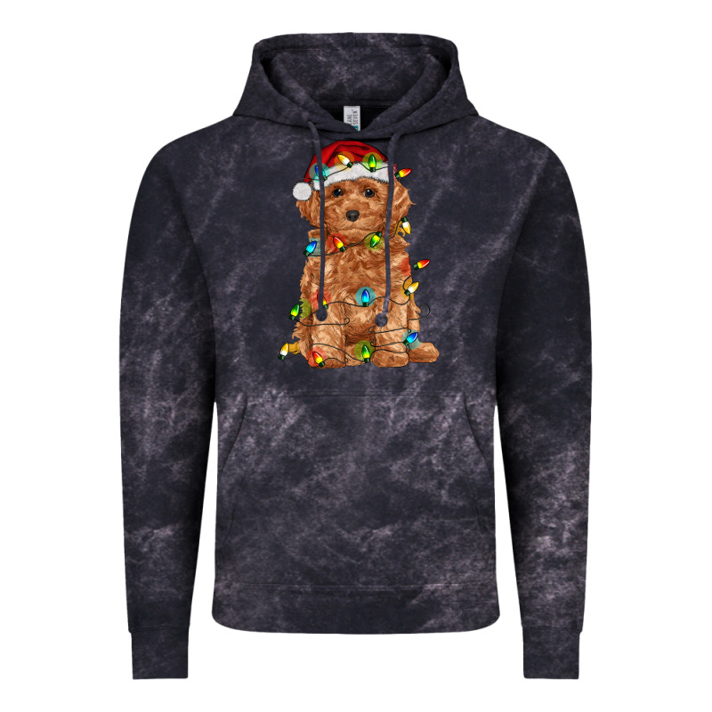 Toy Poodle With Christmas Lights Vintage Hoodie by RanaPortraitStore | Teevron