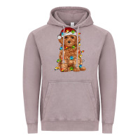 Vintage Zinc toy poodle with christmas lights Vintage Hoodie - RanaPortraitStore