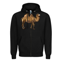 Black Camel Zipper Hoodie - LillyAllenDesigns