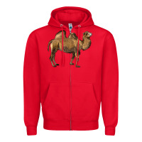 Red Camel Zipper Hoodie - LillyAllenDesigns