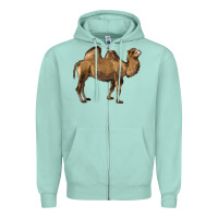 Seafoam Camel Zipper Hoodie - LillyAllenDesigns