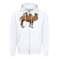 White Camel Zipper Hoodie - LillyAllenDesigns