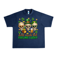 Navy Dead inside but feeling lucky st. patricks day Urban Heavy Tee - Neo Western