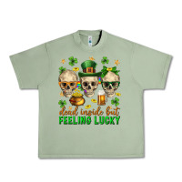 Oil Green Dead inside but feeling lucky st. patricks day Urban Heavy Tee - Neo Western