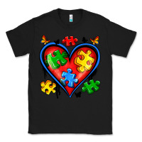 Black autism heart Classic Tee - Artiststas