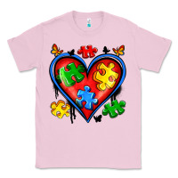 Bubblegum Pink autism heart Classic Tee - Artiststas